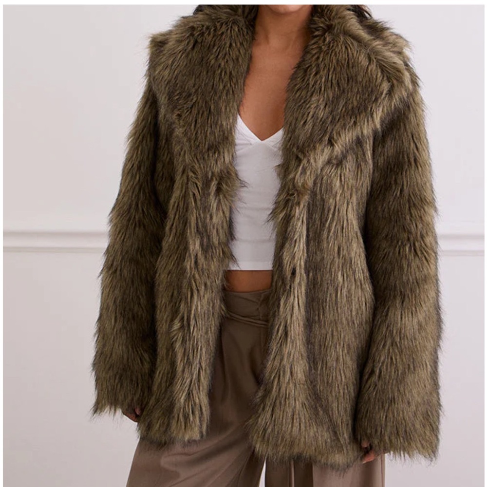 Motel rocks lupita faux fur coat